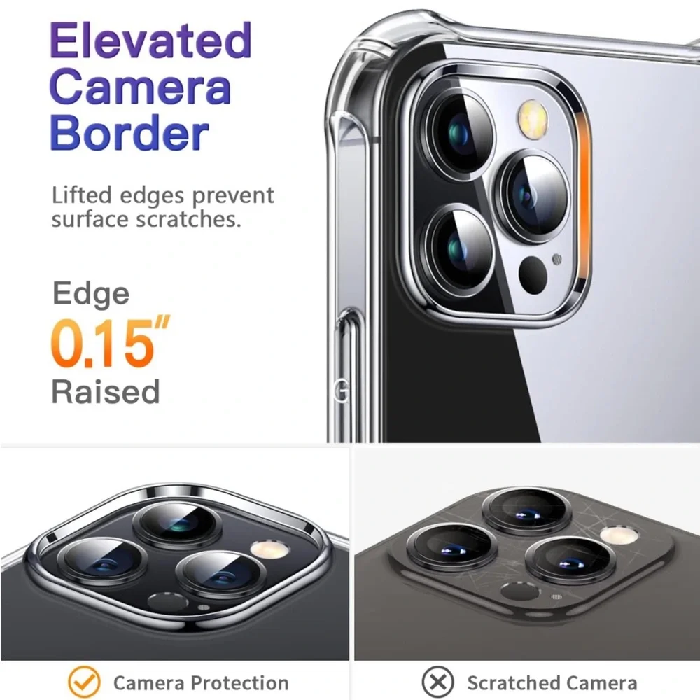 ✨NEW: iPhone 13 Pro Case with Tempered Glass | Clear iPhone 13 pro case ✨